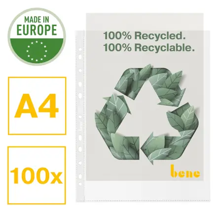 Bene Prospekthülle 100% recycelt A4